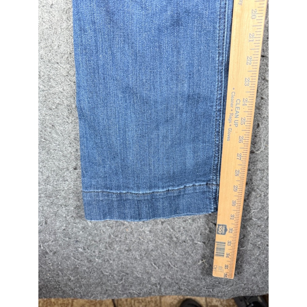 Ariat Denim Trouser Jeans Womens 28R Medium Wash Flare Wide Leg Mid Rise 13423 - Picture 12 of 14